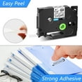 thumbnail image 6 of GREENCYCLE 100PK Compatible for Brother P-touch Black on Clear 9mm TZ TZe TZe-S121 TZ-S121 TZ-121 TZe-121 Extra Strength Laminated Label Tape, 6 of 7