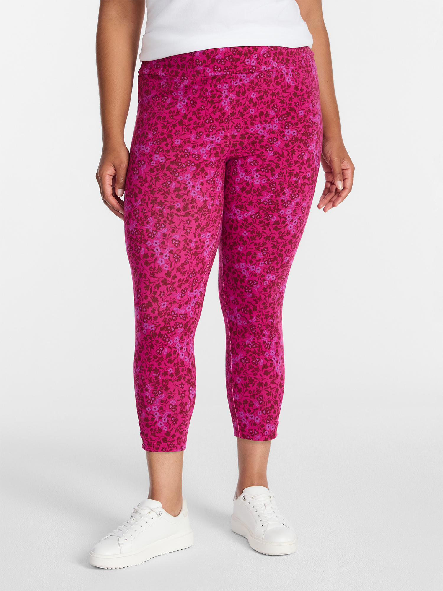 Terra & Sky Women's Plus Capri Ladder Leggings, Sizes 0X-5X