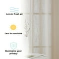 thumbnail image 3 of THD Serena Faux Linen Textured Semi Sheer Privacy Light Filtering Window Grommet Thick Short Curtains Drapery Panels for Bedroom & Living Room, 2 Panels, 3 of 6
