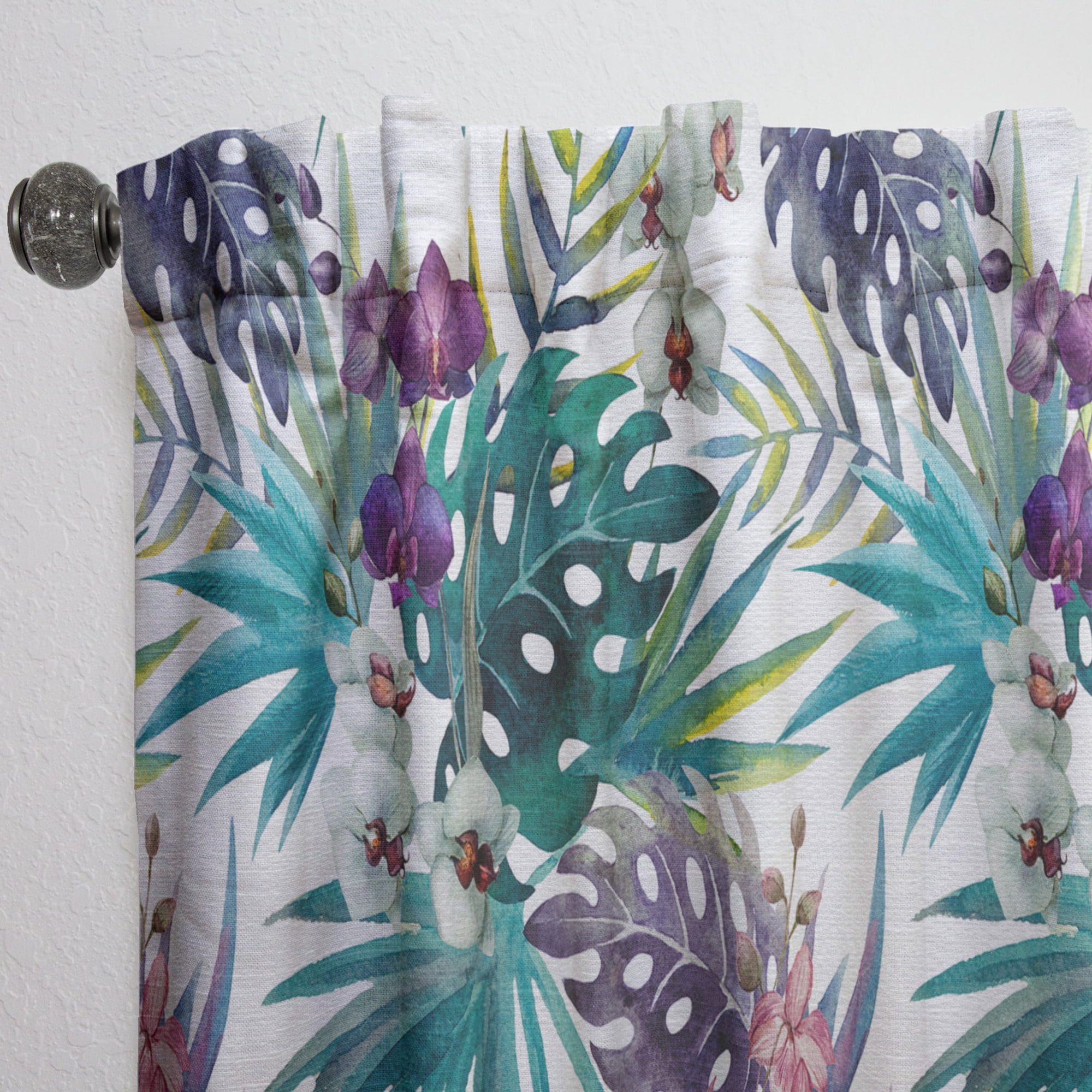 Designart 'Tropical Foliage Mood XVII' Tropical Curtain Panel