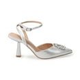thumbnail image 3 of BCBGeneration Ipany Women's Brooch Detail Pointed Toe Pumps Color: Silver Size: 9.5, 3 of 4