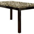 thumbnail image 2 of Faux Marble & Pine Wood Dining Table, Brown, 2 of 3