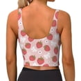 thumbnail image 3 of Lsque Floral Strawberr Printed Women'S Sports Bra, Compression, Moisture Wicking, High-Impact Sports Bra For Women,Supportive sports bra-Large, 3 of 9