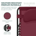 thumbnail image 6 of Best Choice Products Oversized Zero Gravity Chair, Folding Outdoor Patio Recliner w/ Cup Holder - Burgundy, 6 of 8