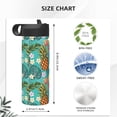 thumbnail image 4 of Yiaed Pineapple Print Water Bottle with Straw Lid, Stainless Steel Double Wall Insulated Water Bottle | Leak-Proof and Spill-Proof Water Bottle, 4 of 8