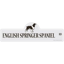 English Springer Spaniel Street Sign | Indoor/Outdoor | Dog Lover Funny Home Décor for Garages, Living Rooms, Bedroom, Offices | SignMission personalized gift | 36" Wide