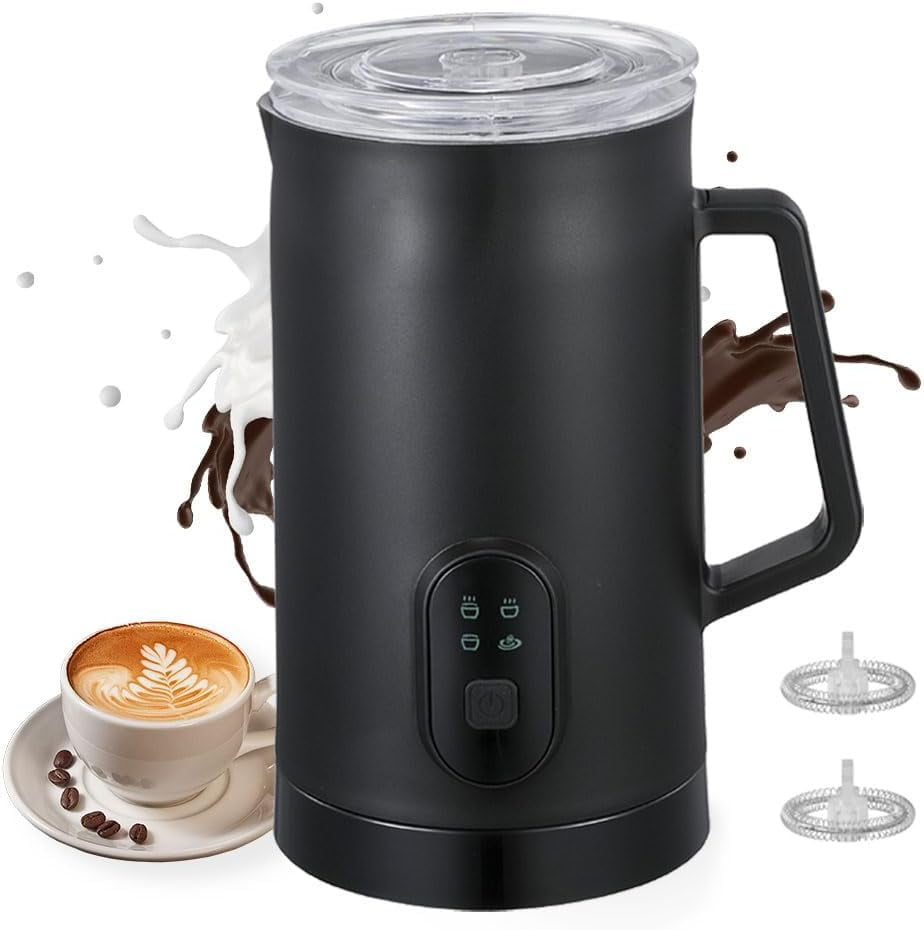 Mousseur Lait Inox 500ml Mousseur à Lait Morpilot 4 En 1 - 500ml Acier Inox - Pour Latte, Cappuccino Et Chocolat Chaud Accessoire Café Maison