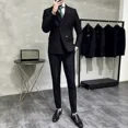 thumbnail image 3 of Traje completo para hombre, tendencias, trajes, blazer, alta calidad, 2024, conjunto de traje de 2 piezas, para hombre, corte entallado, elegante, pantalones de ceremonia, caballero, 3 of 5