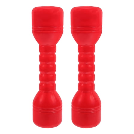 AURARMLET 2Pcs Red Plastic Hand Dumbbells for Exercising Lightweight Design Portable Fitness Equipment