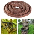 thumbnail image 4 of Serpiente de goma realista de 47'', serpiente falsa, decoración para accesorios de jardín, Día de los Inocentes. marrón, 4 of 9