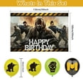 thumbnail image 3 of 32-Piece For Call of Duty Cartoon-Themed Birthday Party Decorations Set – Includes Backdrop, Cake Topper, 12 Cupcake Toppers, and 18 Balloons, 3 of 5