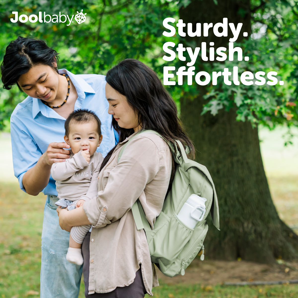 Jool Baby Diaper Backpack Bag with Changing Pad and Insulated Bottle & Breast Pump Pockets for Toddlers
