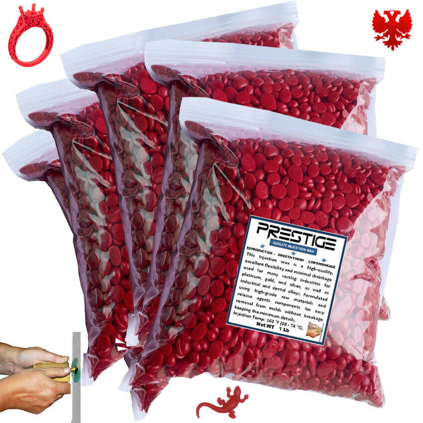 Quality Injection Wax Flexible Red Wax Beads Jewelry Lost Wax Casting 5 Pound 