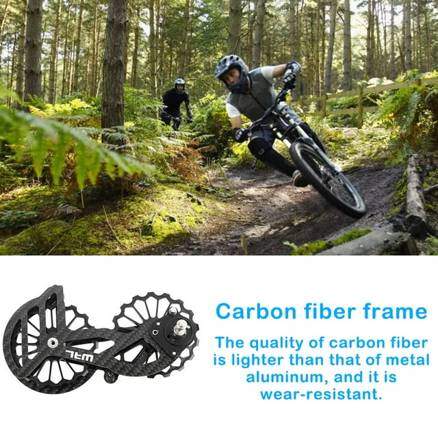 Oversized Ceramic Bearing Rustproof Pulley Rear Derailleur Cage Wear-resistant Hub Guide Wheel Kit Bike Accessories Outdoor Black SD52