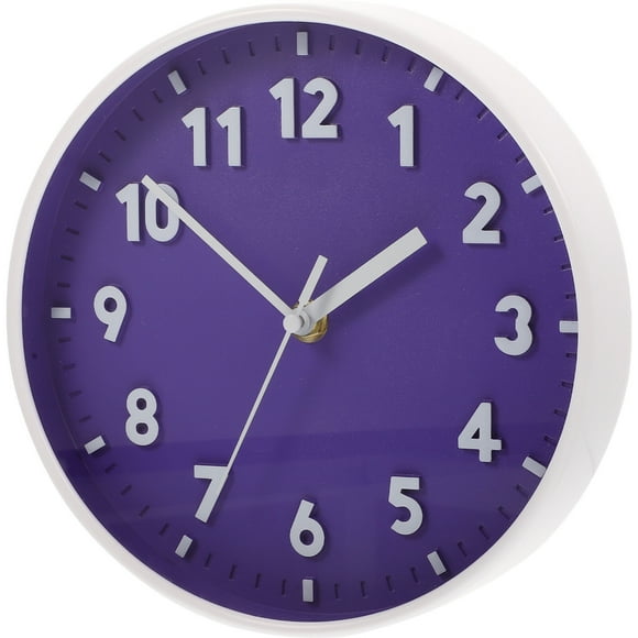 GOOHOCHY Reloj de pared redondo con números arábigos, reloj colgante para decoración del hogar, sin pilas