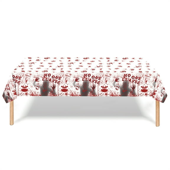 Yika Halloween Decorations Halloween Disposable Tablecloth Plastic Rectangular Table Cover Halloween Party Tablecloth