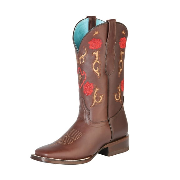 Women’s Cowgirl Boots Flowers Embroidered Shaft Western 'El General' 125370