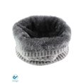 thumbnail image 3 of Deago Harsh Winter Double-Layer Soft Fleece Lined Thick Knit Neck Warmer Circle Scarf Windproof for Women Men (Gray), 3 of 10