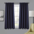 thumbnail image 1 of Lush Decor Panneau de Rideau Occultant Isolé, 63 Pouces L x 52 Pouces L, Marine, 1 of 4