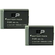 BP 2-Pack NB-13L Batteries for Canon PowerShot G1 X Mark III, G5 X, G7 X, G7