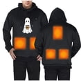 thumbnail image 2 of YABCSAZ Heated Sweatshirts for Women&Mens USB Charging Lightweight Heated T-Shirts 5 Heating Zones One Control Print Hooded Jacket Electric Outdoors Tops Halloween Christmas Gifts, 2 of 9