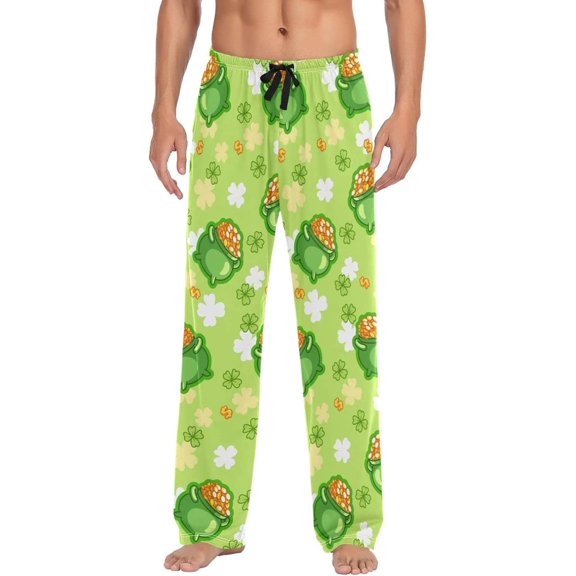 GZHJMY St. Patrick's Day Pajama Pants for Men, Lounge Pants Lightweight Men Pajama Bottoms with Drawstring Pockets, Christmas New Year Birthday Gifts, Small