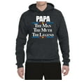 thumbnail image 2 of Wild Bobby,Papa The Man The Myth The Legend Best Daddy Father Gift, Father's Day, Unisex Graphic Hoodie Sweatshirt, Heather Black, Large, 2 of 3