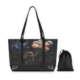 thumbnail image 7 of FORMRS Laptop Tote Bag for Women with 15.6" Computer Compartments Handbag, Black Watercolor Space, 7 of 7