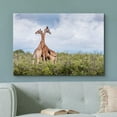 thumbnail image 2 of wall26 Canvas Print Wall Art African Savanna Safari Jungle Giraffe Duo Nature Animals Photography Realism Rustic Scenic Landscape Wilderness Zen Colorful for Living Room, Bedroom, Office - 32"x4, 2 of 5