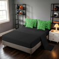 thumbnail image 5 of Manfei Cartoon Football Twin Bedding, Sport Bedding Comforter Set, Green Black White, Black Reversible 7 Pieces, 5 of 6
