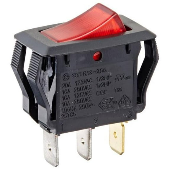 NSI Industries 77150RQ Lighted Rocker Switch Maintained