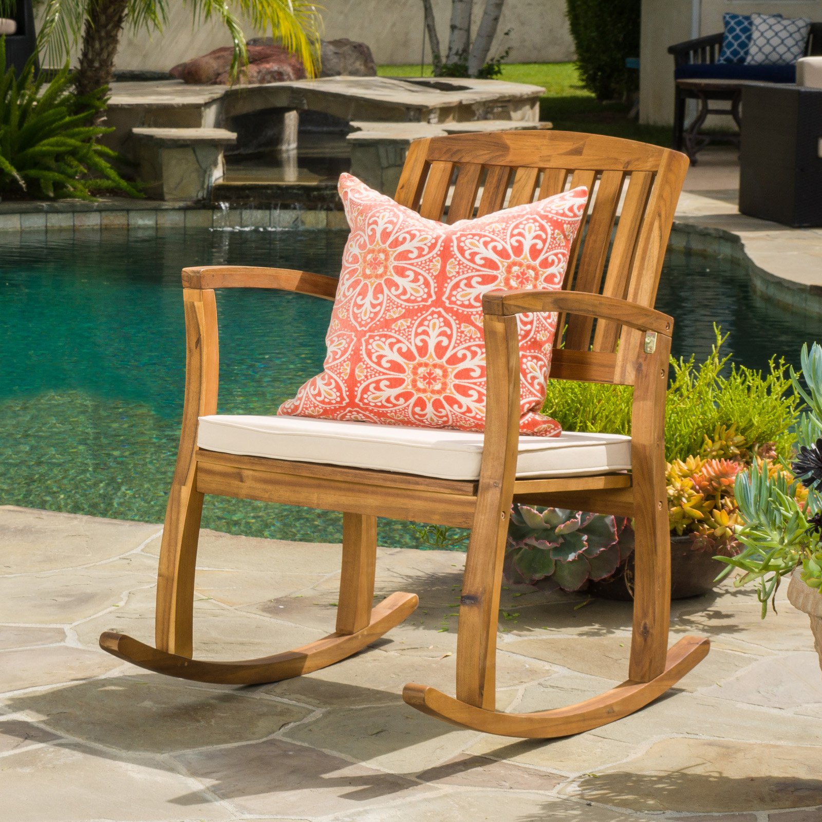 Naomi Outdoor Rocking Chair with Cushion - image 5 of 5