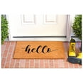 thumbnail image 2 of Calloway Mills 112073672 Black Hello Script Doormat 36" x 72", 2 of 7