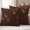Brown, variant on Floral Outdoor Waterproof Pillow Covers, Spring Flower Decorative Square Throw Pillowcase Sofa Cushion Sham for Patio/Couch/Chair, 16"x16" 2 Pack