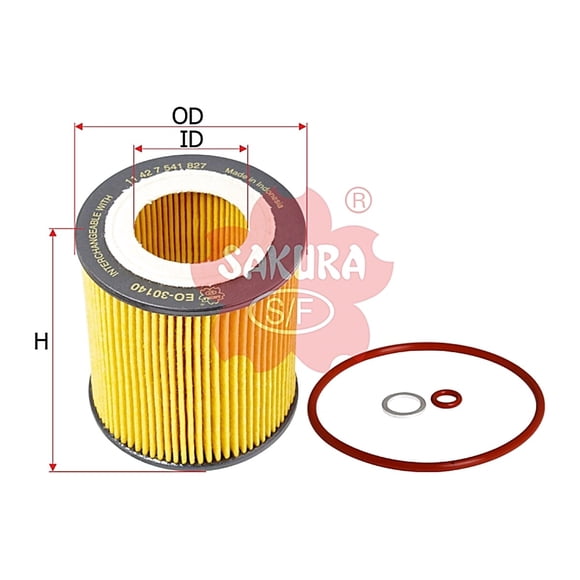 Filtro Para Aceite SAKURA 2008 A 2020 BMW L6 3.0L Cartucho