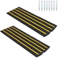 thumbnail image 3 of QinaQin 2 PC 48Inch Rubber Curb Ramp, Heavy Duty, Yellow, 3 of 9