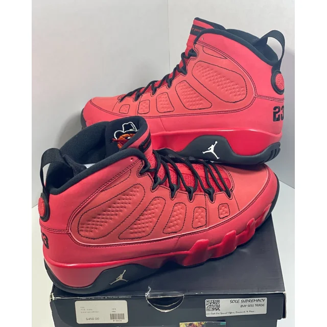 Ni - ke NEW SIZE 10.5 MENS - Ni - ke AIR JORDAN 9 RETRO "MOTORBOAT JONES" (2012) RED/BLACK