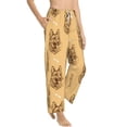 thumbnail image 2 of Uemuo German Shepherd Dog Pattern Women's Wide Leg Palazzo Lounge Pants with Pockets Light Weight Loose Comfy Casual Pajama Pants-Large, 2 of 9