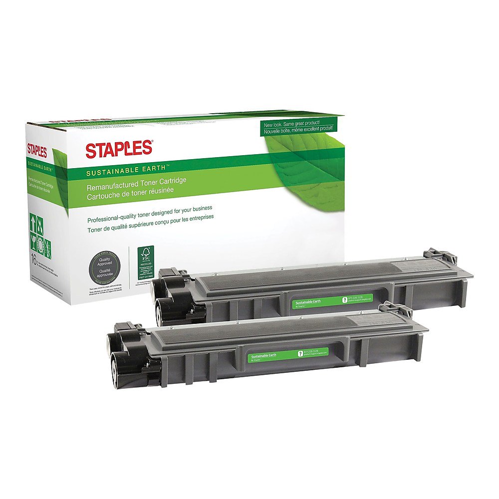 Staples Brother TN630 Remanufactured Black Toner Cartridges 2/Pack