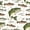 Pike Fish 04, variant on Feelyou Camo Pike Fish Bed Sheets for Men Women, Retro Farmhouse Wildlife King Sheets, Beige, 4pcs