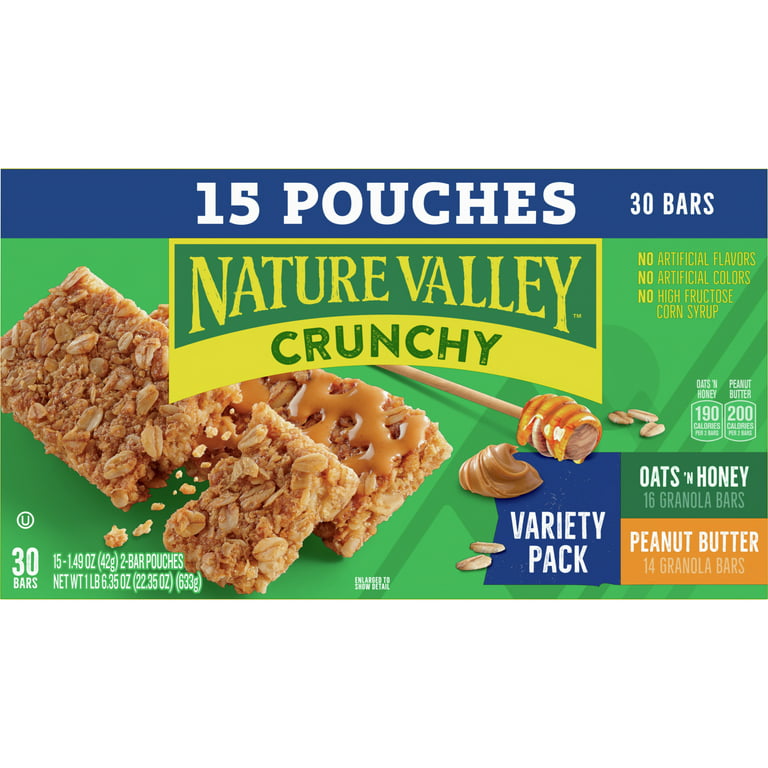 Nature Valley Crunchy Granola Bar Oats 'n Honey -8.94 oz box (Pack of 6), 6  packs - Foods Co.