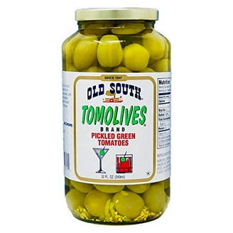 Old South Tomolives Pickled Green Tomatoes 16 Oz Jar, Hand-Picked