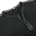 thumbnail image 4 of ZCFZJW Mens Fashion Athletic T-Shirts Short Sleeve Shirt Classic 1/4 Button up Soft Cotton Stylish Golf Shirts Lightweight Pullover Tops Black XXL, 4 of 7