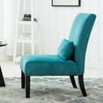 thumbnail image 5 of Roundhill Furniture Pisano Slipper Chair, Teal Blue, 5 of 7
