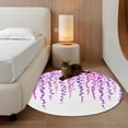 thumbnail image 2 of Small Round Rug 3Ft Washable Non-Slip, Purple Polka Dots Circle Area Rugs for Living Room Bedroom, Vintage Abstract Art Watercolor Indoor Floor Mats Carpet Runner for Home Decor, 2 of 8