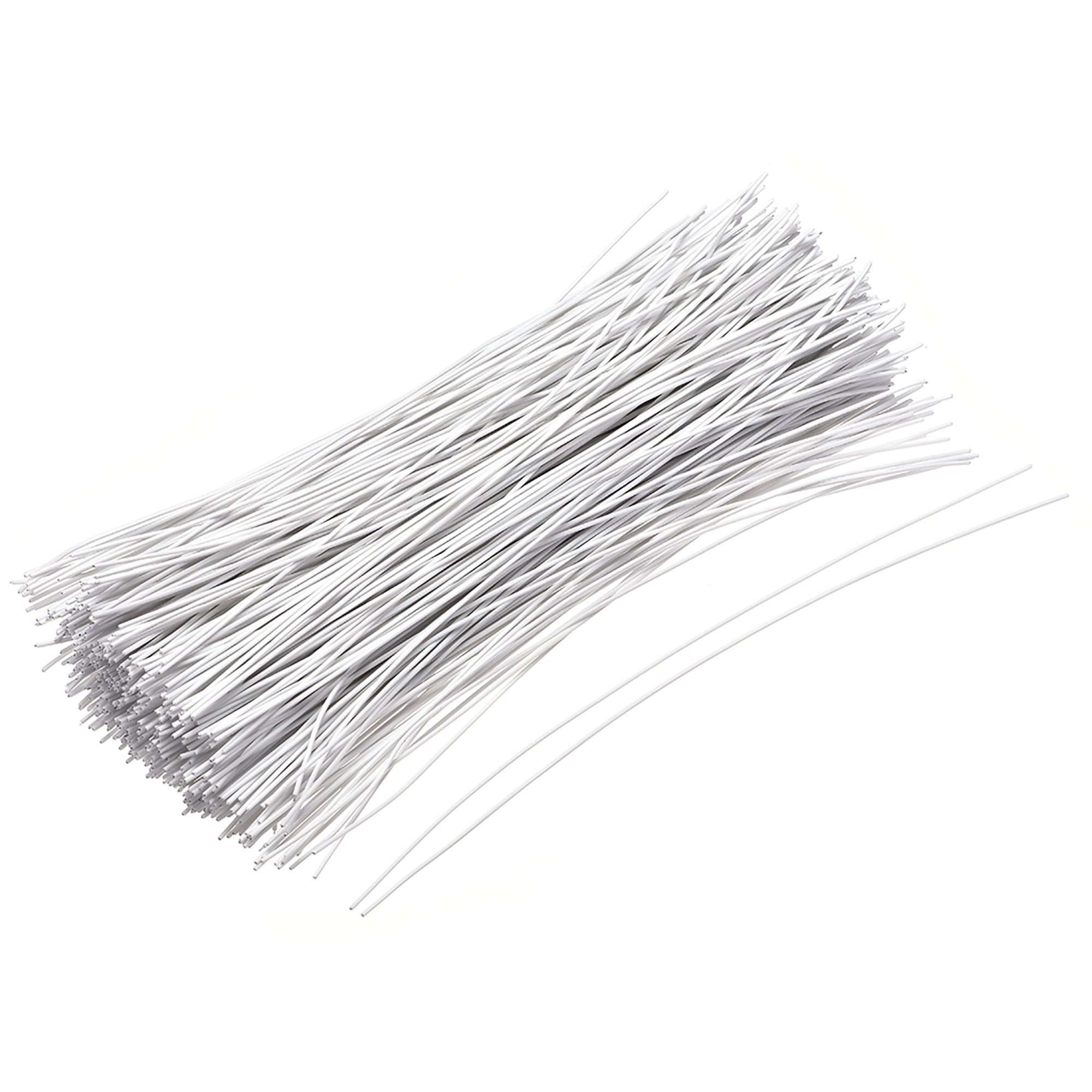 Unique Bargains Metallic Twist Ties 200mm x 1mm Plastic White Cable Cord Ties 500pcs