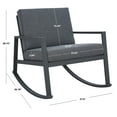 thumbnail image 3 of SAFAVIEH Cantor Outdoor Patio Rocking Chair, Grey, 3 of 12