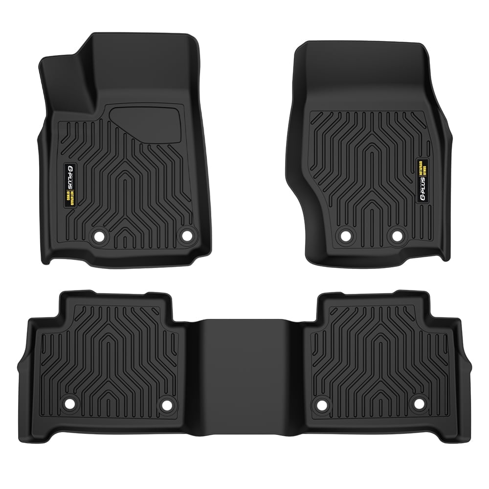 SMARTLINER Custom Fit Floor Mats For 2013-2019 Ford Escape - 2 Row Liner Set (Black TPE)