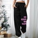 thumbnail image 1 of Ichuanyi Liquidación Mujeres Pantalones de chándal con estampado sólido Alta cintura Pantalones de pierna ancha pantalones de bolsillo Sporty Athletic Fit Jogger Pantalones ICHUANYI WER2023082206810, 1 of 7