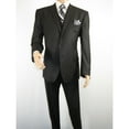 thumbnail image 3 of Mens Three Piece Suit Vested VITALI Soft Fabric With Sheen M3090 Black, 3 of 14